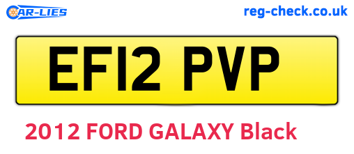 EF12PVP are the vehicle registration plates.
