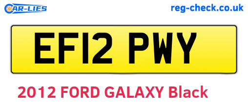 EF12PWY are the vehicle registration plates.