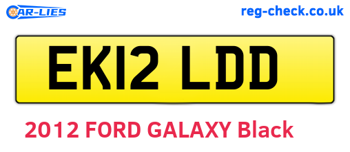 EK12LDD are the vehicle registration plates.