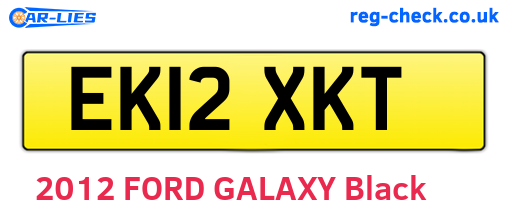 EK12XKT are the vehicle registration plates.