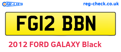 FG12BBN are the vehicle registration plates.