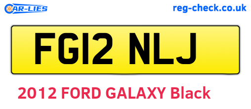 FG12NLJ are the vehicle registration plates.