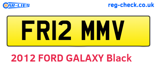 FR12MMV are the vehicle registration plates.