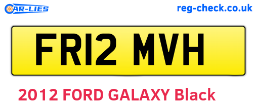FR12MVH are the vehicle registration plates.