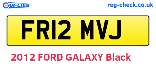 FR12MVJ are the vehicle registration plates.