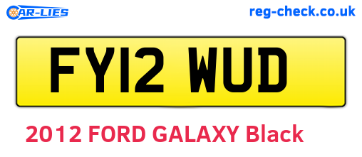 FY12WUD are the vehicle registration plates.