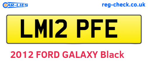 LM12PFE are the vehicle registration plates.