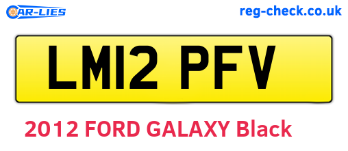 LM12PFV are the vehicle registration plates.