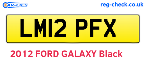 LM12PFX are the vehicle registration plates.