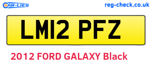 LM12PFZ are the vehicle registration plates.