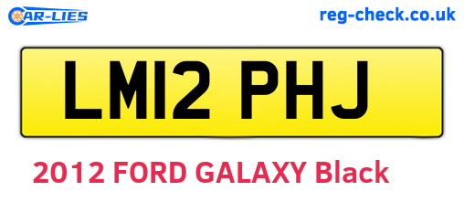 LM12PHJ are the vehicle registration plates.