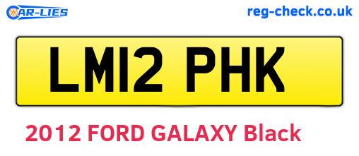 LM12PHK are the vehicle registration plates.
