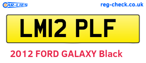 LM12PLF are the vehicle registration plates.