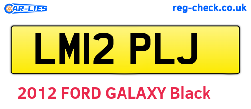 LM12PLJ are the vehicle registration plates.