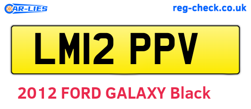 LM12PPV are the vehicle registration plates.