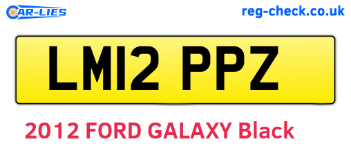 LM12PPZ are the vehicle registration plates.