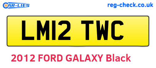 LM12TWC are the vehicle registration plates.