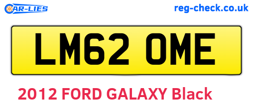 LM62OME are the vehicle registration plates.