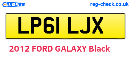 LP61LJX are the vehicle registration plates.