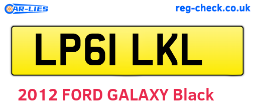LP61LKL are the vehicle registration plates.