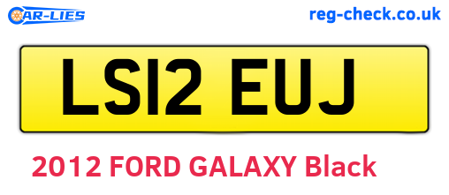 LS12EUJ are the vehicle registration plates.