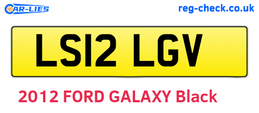 LS12LGV are the vehicle registration plates.