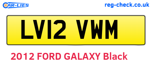 LV12VWM are the vehicle registration plates.