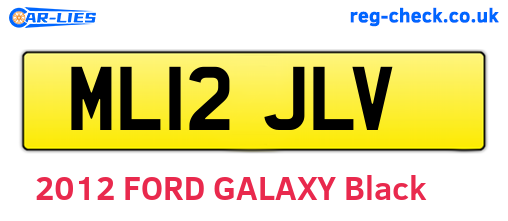 ML12JLV are the vehicle registration plates.