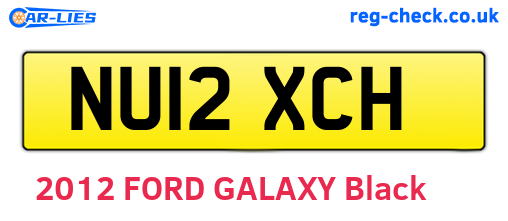 NU12XCH are the vehicle registration plates.