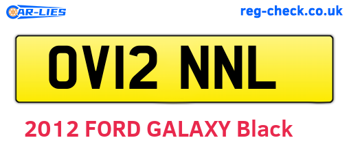 OV12NNL are the vehicle registration plates.