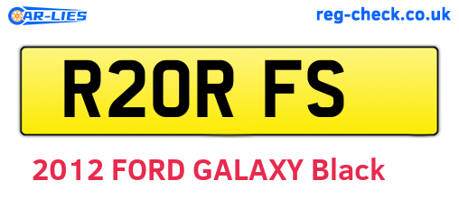 R20RFS are the vehicle registration plates.