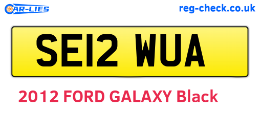 SE12WUA are the vehicle registration plates.
