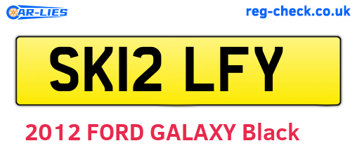 SK12LFY are the vehicle registration plates.