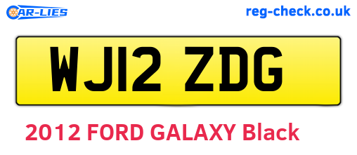 WJ12ZDG are the vehicle registration plates.