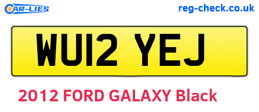 WU12YEJ are the vehicle registration plates.