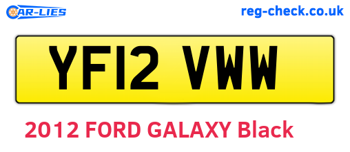 YF12VWW are the vehicle registration plates.