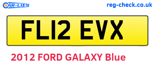 FL12EVX are the vehicle registration plates.