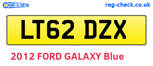 LT62DZX are the vehicle registration plates.