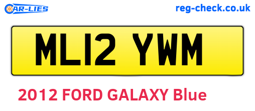 ML12YWM are the vehicle registration plates.