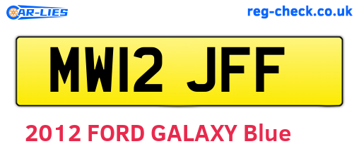MW12JFF are the vehicle registration plates.