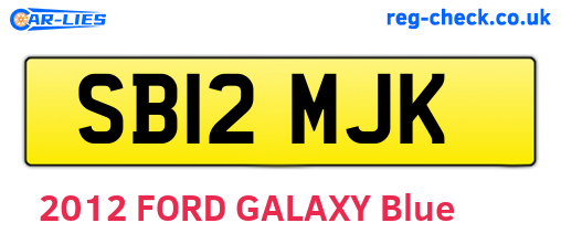 SB12MJK are the vehicle registration plates.