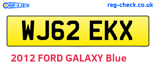WJ62EKX are the vehicle registration plates.