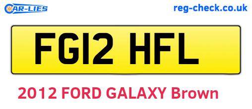 FG12HFL are the vehicle registration plates.