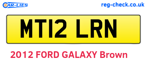 MT12LRN are the vehicle registration plates.