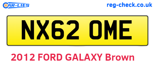 NX62OME are the vehicle registration plates.