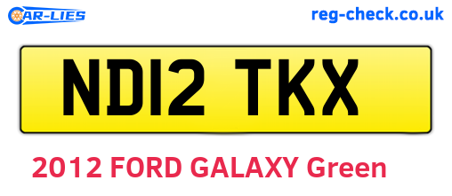 ND12TKX are the vehicle registration plates.