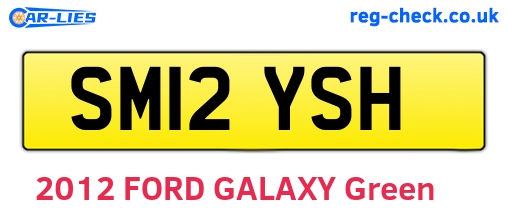 SM12YSH are the vehicle registration plates.