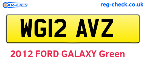 WG12AVZ are the vehicle registration plates.