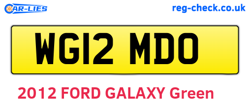 WG12MDO are the vehicle registration plates.