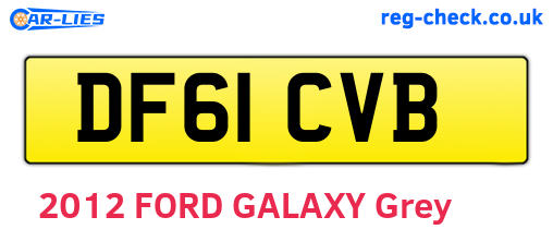 DF61CVB are the vehicle registration plates.